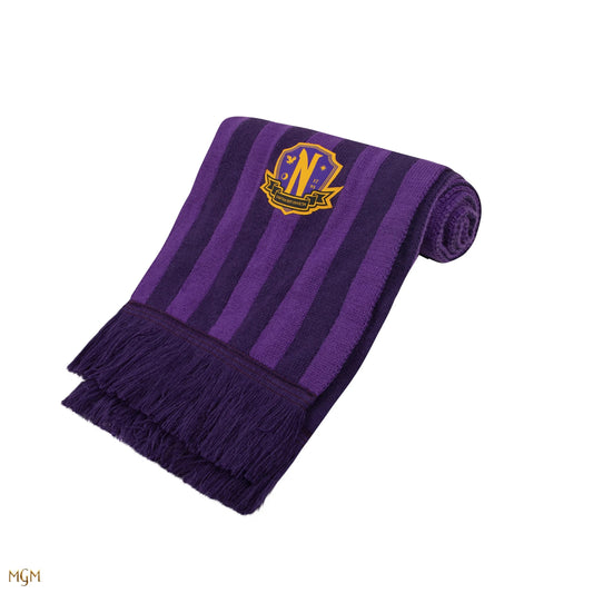 Wednesday Nevermore Academy Purple Scarf