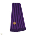 Wednesday Nevermore Academy Purple Scarf, close-up detail
