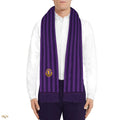Wednesday Nevermore Academy Purple Scarf, side angle