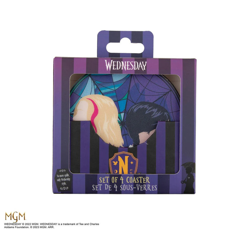 Wednesday Addams Coaster Set of 4, side angle