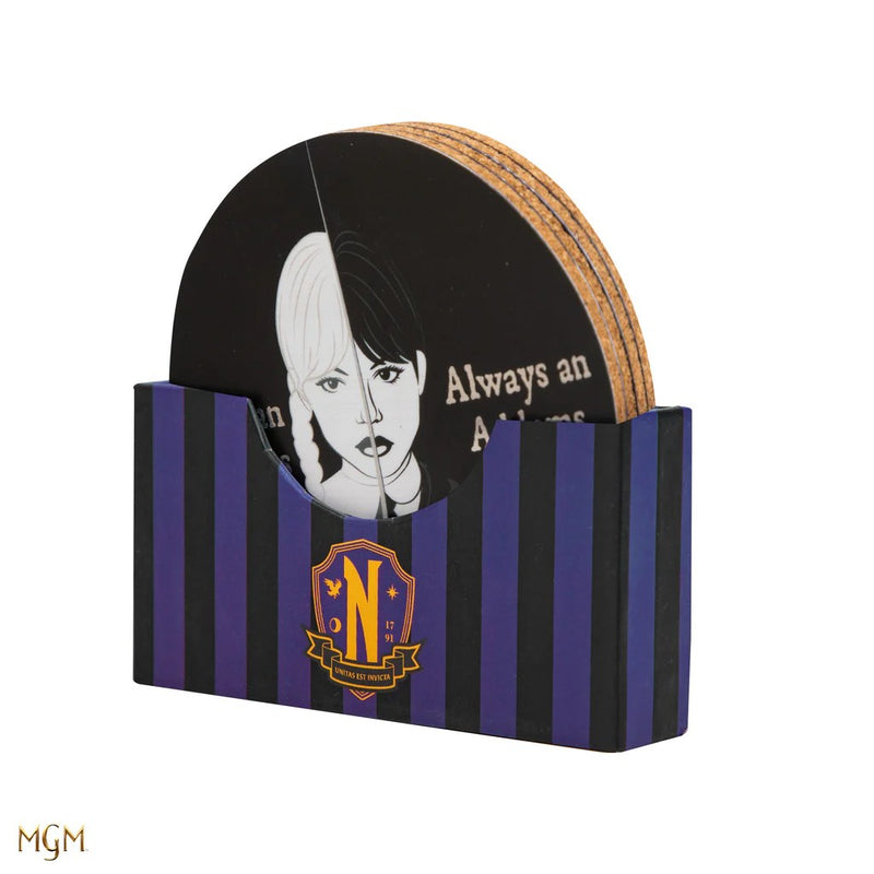 Wednesday Addams Coaster Set of 4, rear view