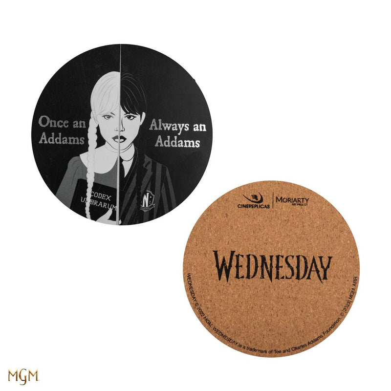 Wednesday Addams Coaster Set of 4, in display
