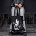 Wednesday Nevermore Academy Tote Bag, close-up detail