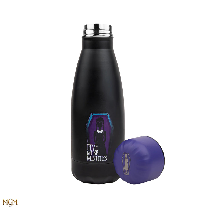 Wednesday in Coffin Mini Water Bottle, side angle