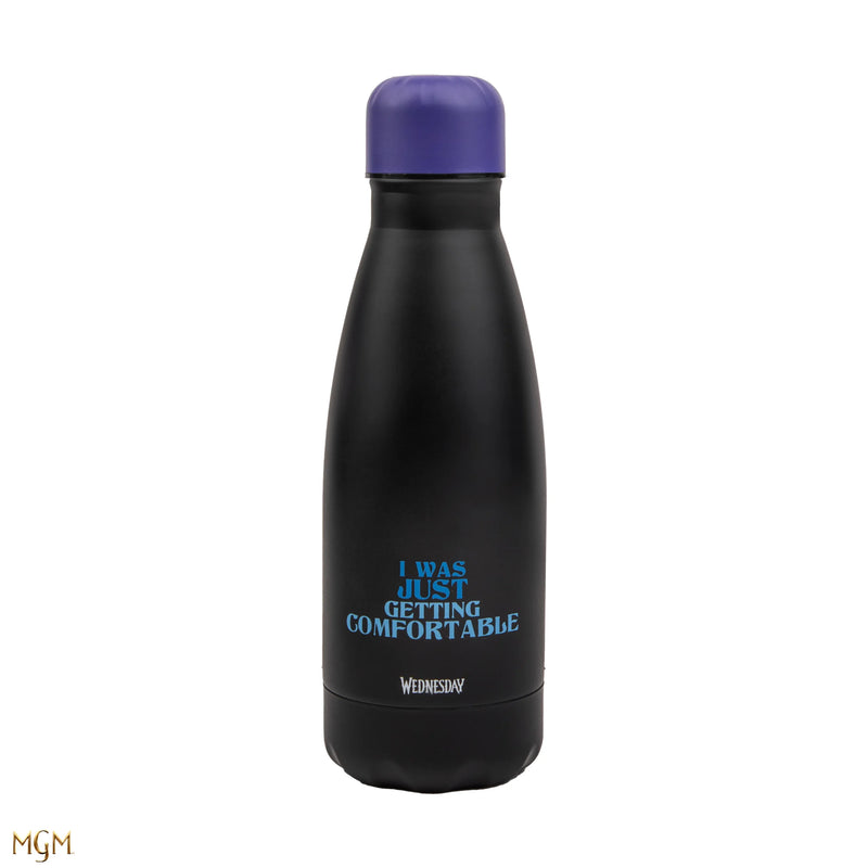 Wednesday in Coffin Mini Water Bottle, rear view