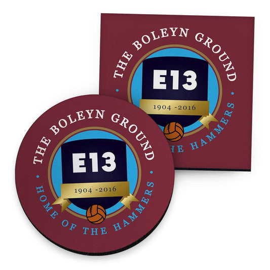 West Ham Boleyn Ground - Football Coaster - Square Or Circle collectible from https://britishmade.gifts/