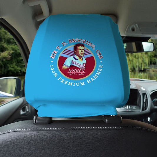 West Ham Brooking - Football Legends - Headrest Cover collectible from https://britishmade.gifts/