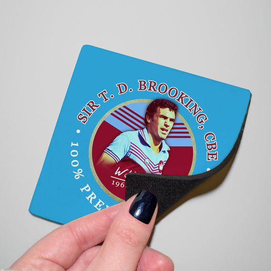 West Ham Brooking - Football Coaster - Square Or Circle, alternate view