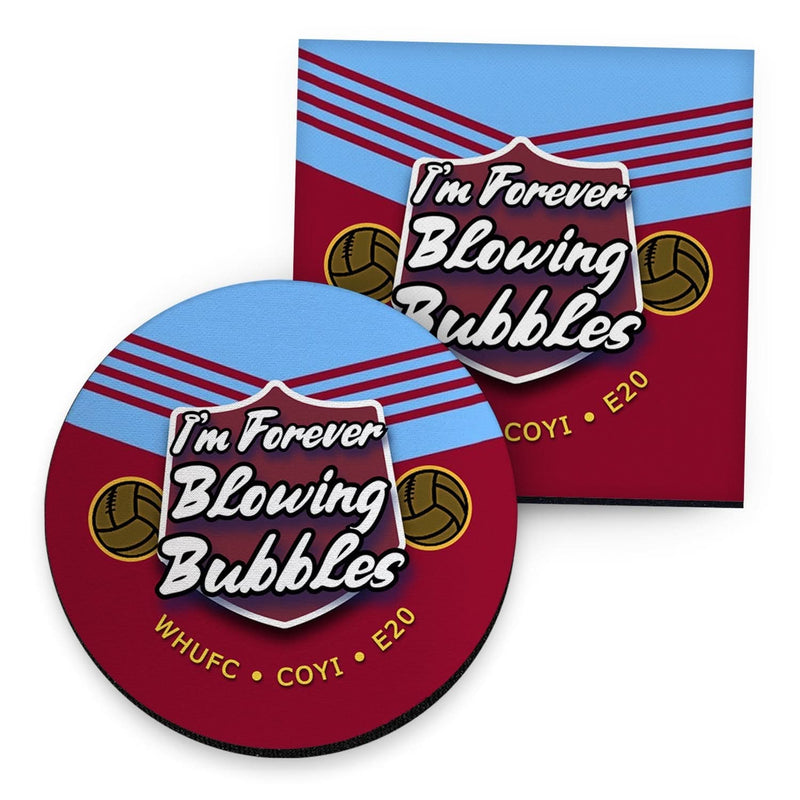 West Ham Bubbles - Football Coaster - Square Or Circle collectible from https://britishmade.gifts/