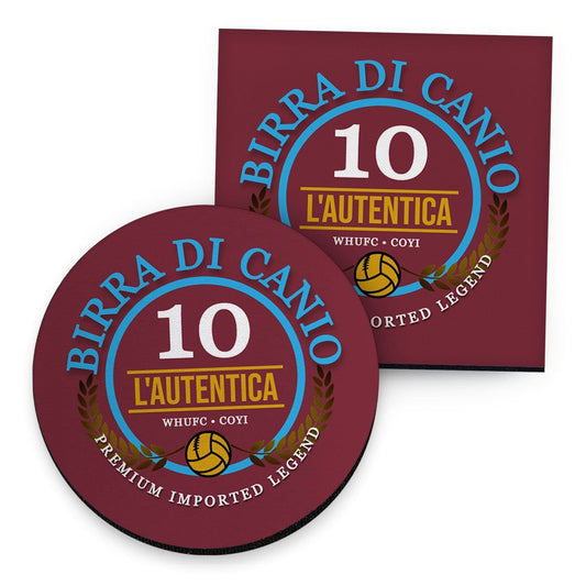 West Ham Di Canio - Football Coaster - Square Or Circle collectible from https://britishmade.gifts/