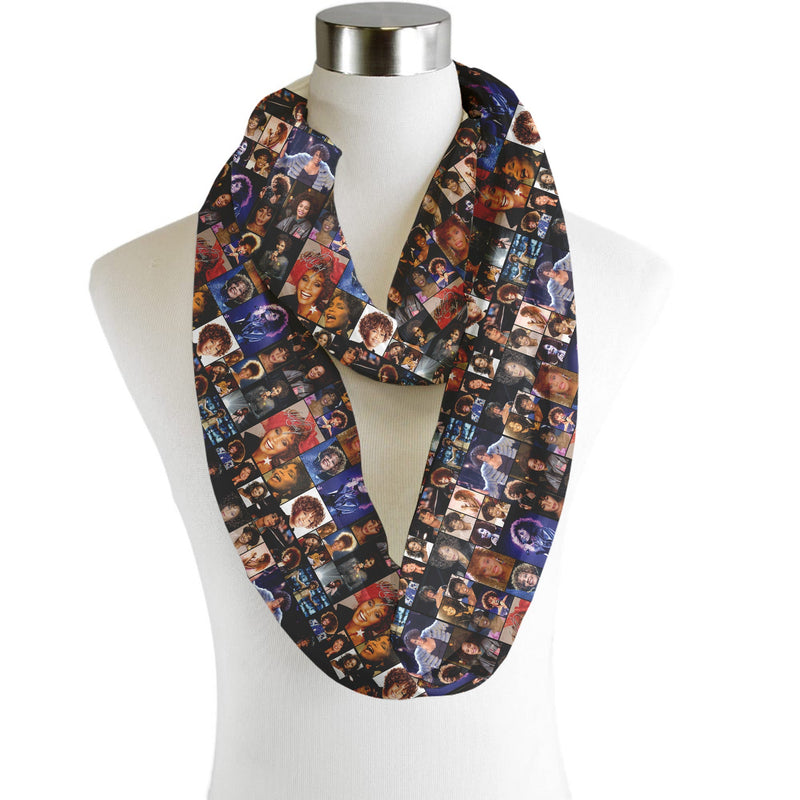 Whitney Houston Montage - Scarf - Infinity - Chiffon collectible from https://britishmade.gifts/