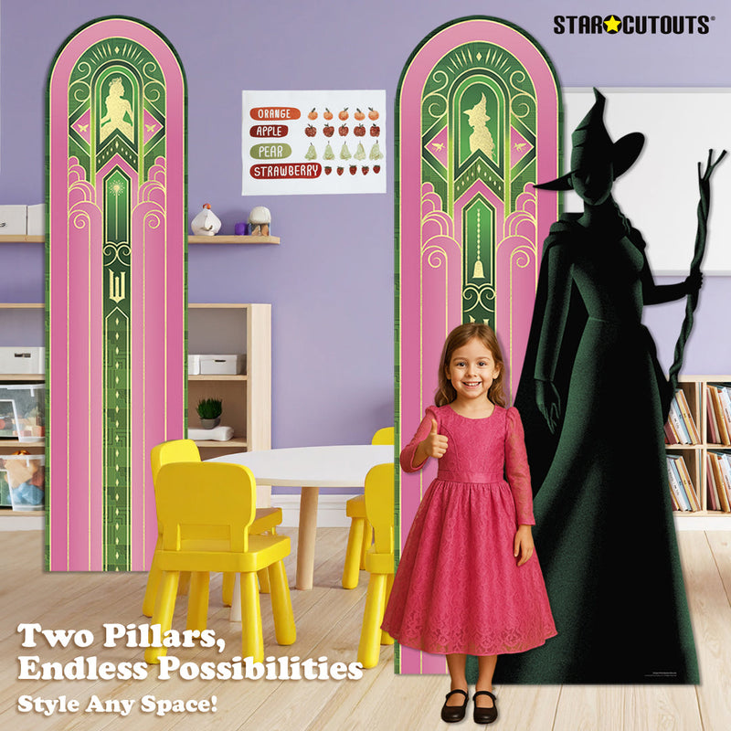 Wicked Two Backdrop Pack Cardboard Cut Out Height 185cm, in display