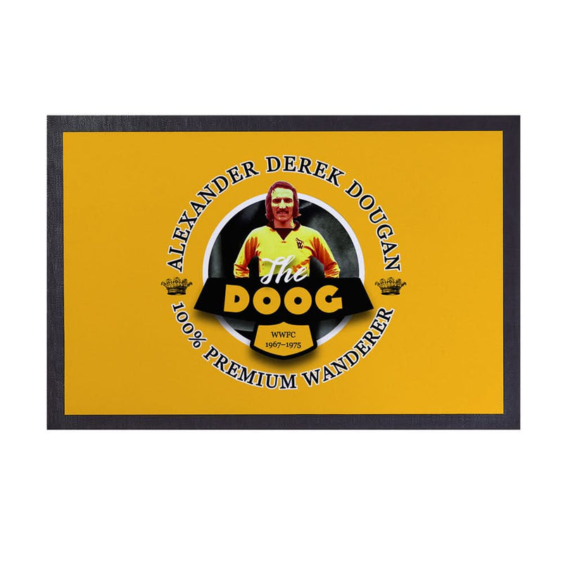 Wolverhampton Derek Dougan - Football Legends - Door Mat -60cm X 40cm collectible from https://britishmade.gifts/