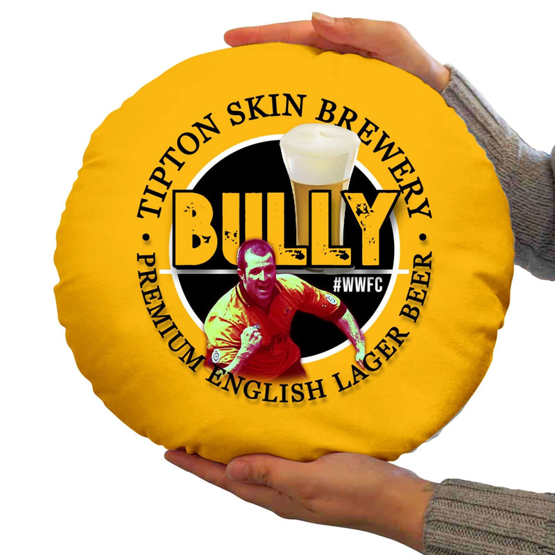 Wolverhampton Steve Bull - Football Legends - Circle Cushion 14 collectible from https://britishmade.gifts/