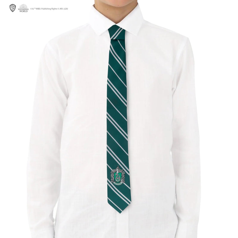 Harry Potter Kids Slytherin Woven Crest Tie, alternate view