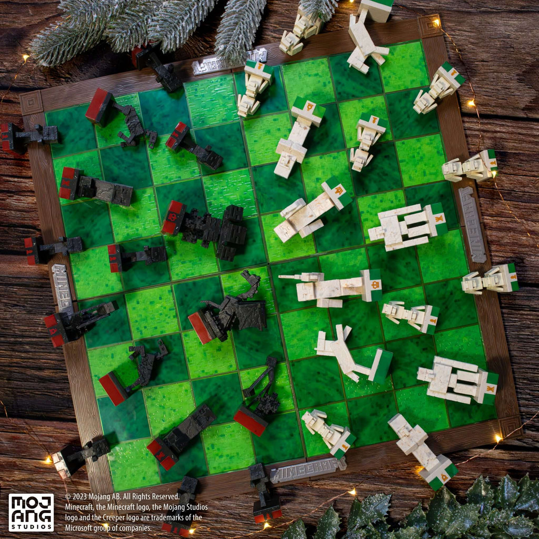 Minecraft Chess Set Overworld Heroes vs. Hostile Mobs