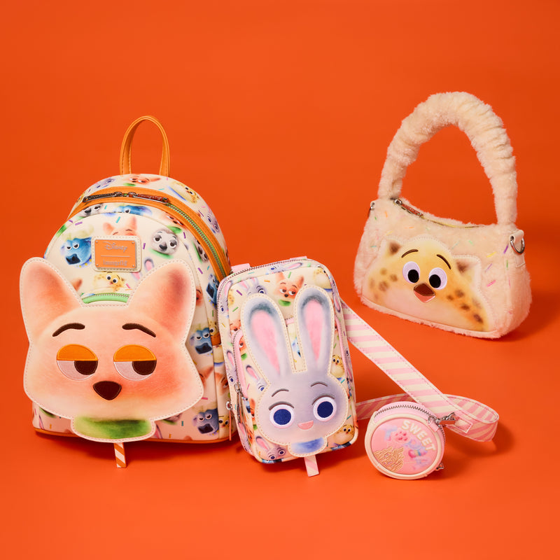 Loungefly - Zootropolis 2 Judy Hopps Cotton Candy Phone Crossbody Bag with Coin Bag side angle