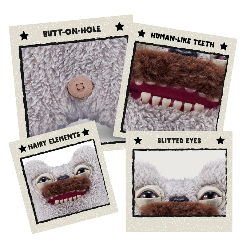 Fuggler Hairy Fuggs Old Tooth 9 Plush, side angle