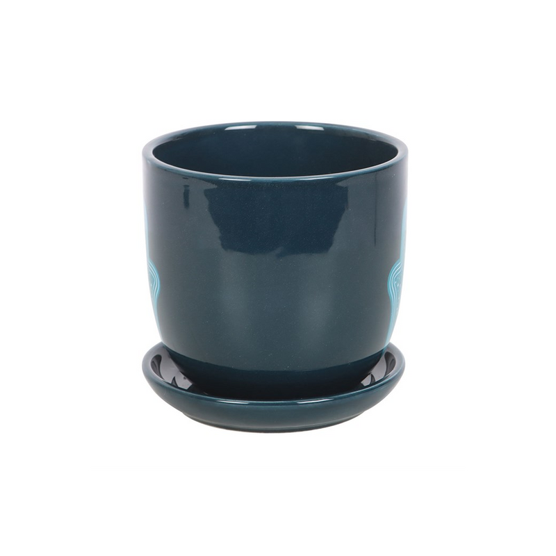 Hand of Hamsa Ceramic Plant Pot