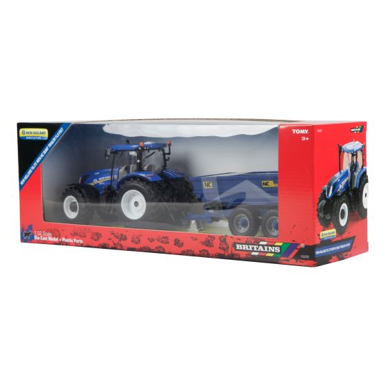 New Holland T6 Tractor With Trailer Playset