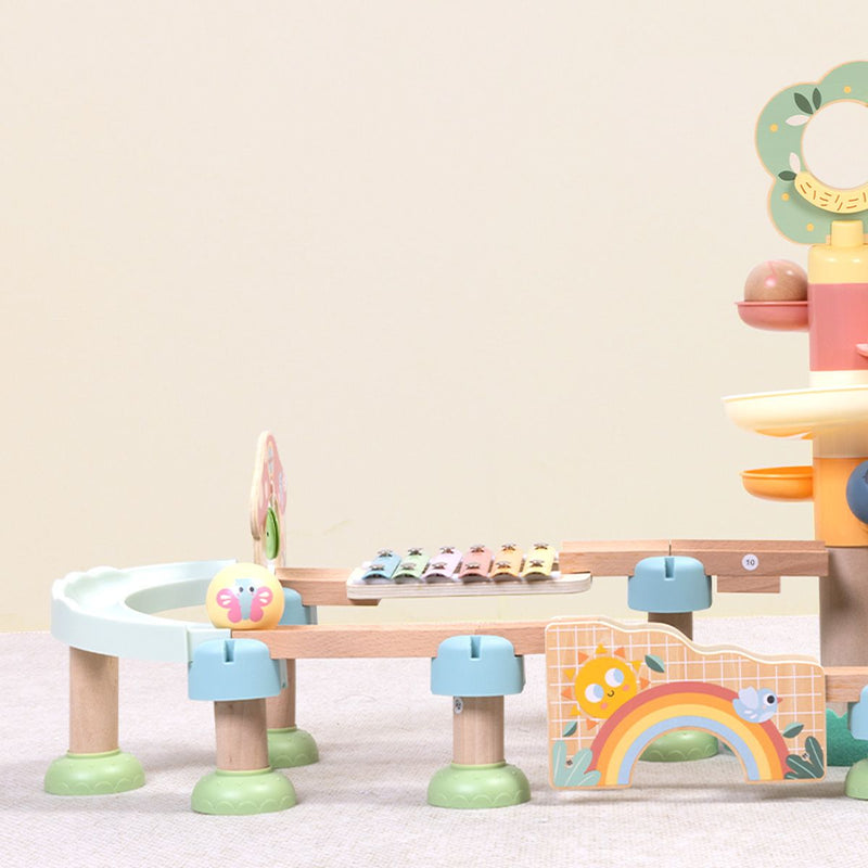 Wooden Ball Drop Track Set