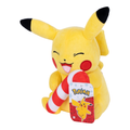 Pokemon - 8in Plush Pikachu W/Candy Cane W6