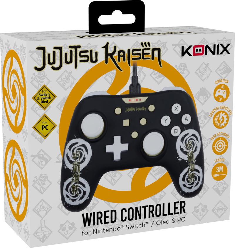 Konix Jujutsu Kaisen Wired Controller Black for Nintendo Switch packaging view