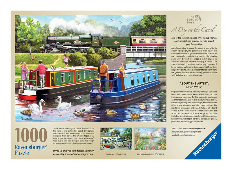 Leisure Days No 10 Days On The Canal 1000 Piece Jigsaw Puzzle