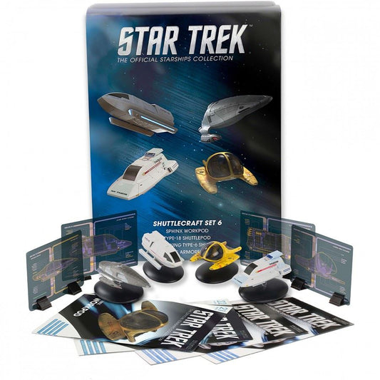 Shuttlecraft Set 6 (Sphinx Workpod, Type-18 Shuttlepod, Galileo-type Shuttlecraft Hawking and Janeway's Armor, alternate view