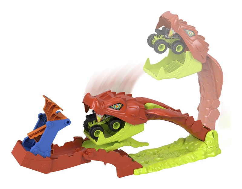 Hot Wheels Monster Trucks Snake Slam Takedown Playset - Image