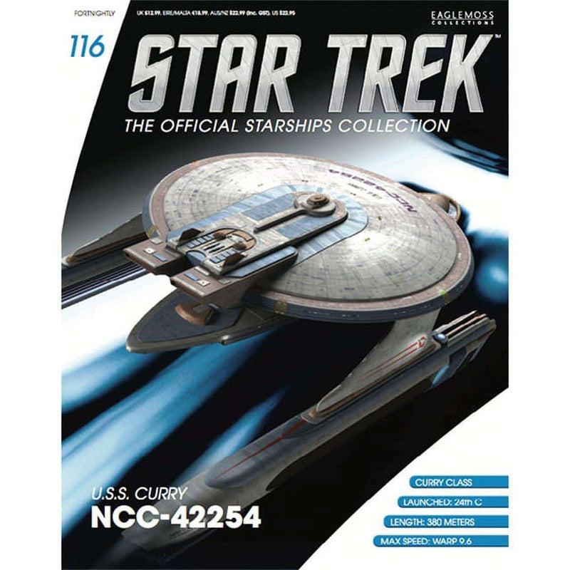 U.S.S. Curry NCC-42254 Model Diecast Ship (Eaglemoss / Star Trek), packaging shot