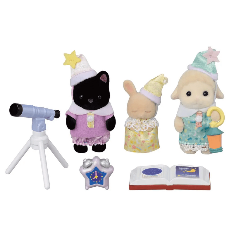 Sylvanian Families Nursery Friends - Sleepover Party Trio for Ages 3+, side angle