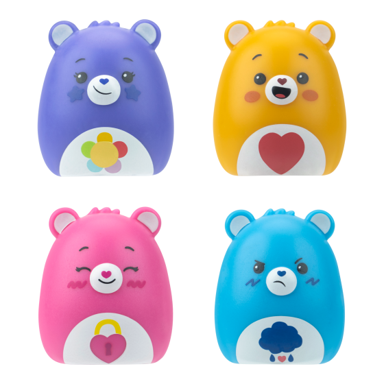 Squishalongs - 4 Fig.Pack (Care Bears Style 2)