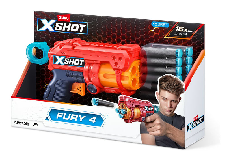 XSHOT Excel Fury 4 Blaster (16 Darts) - Image