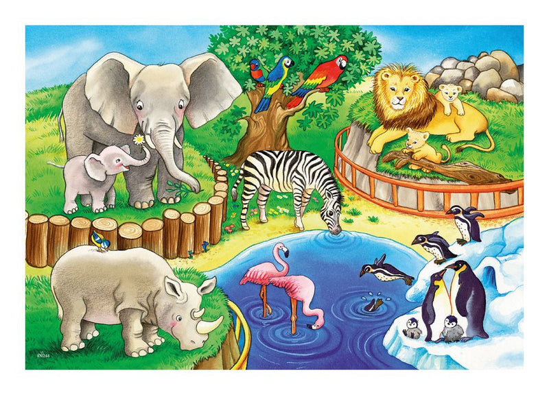 Time at the Zoo 2x 12 Piece Jigsaw Puzzle - Image