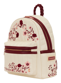 Loungefly - Cream & Red Floral Mini Backpack
