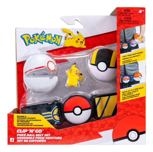 Pokemon Clip 'n Go Pikachu Poke Ball Belt Set W21