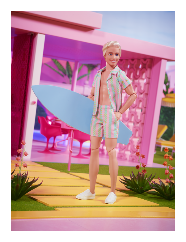Barbie Movie Ken Pastel Stripes Beach Set - Image