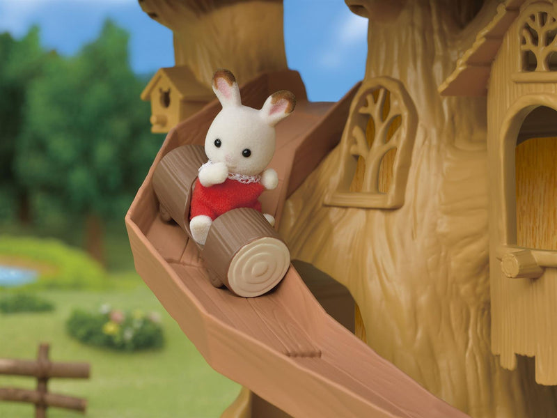 Sylvanian Families Adventure Tree House Toy Playset for Ages 3 and Up, in display