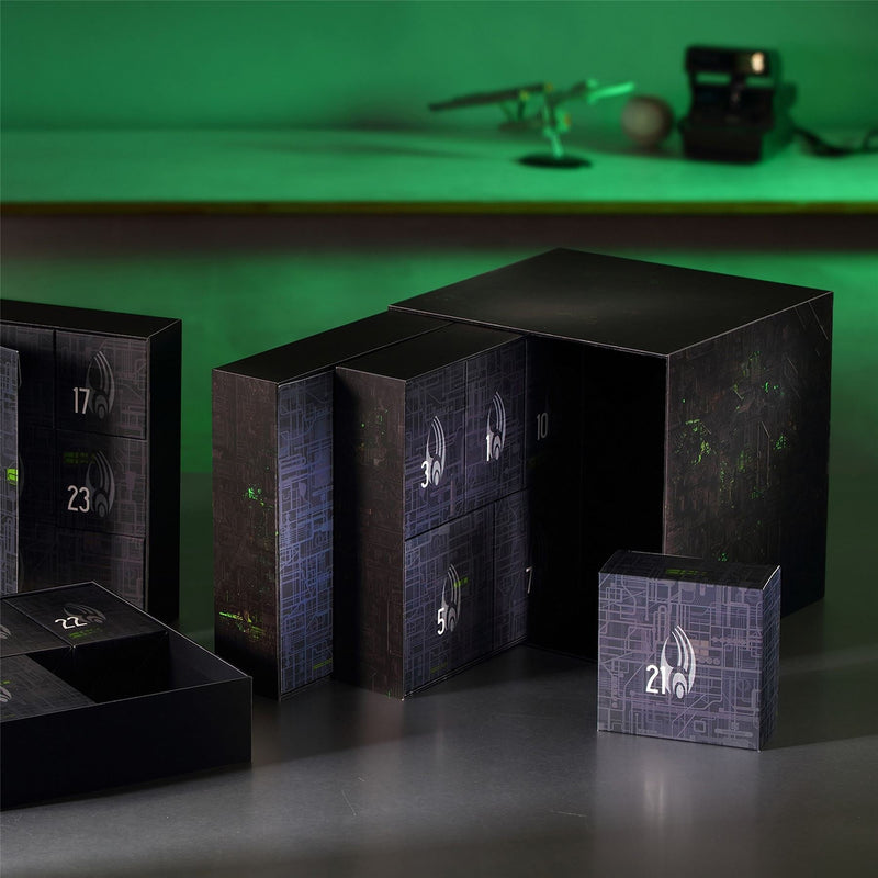 Eaglemoss STAR TREK Borg Cube Advent Calendar (STCAL001), showing reverse