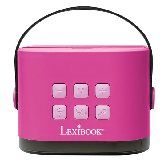 Pink Portable Karaoke Speaker & 2 Microphones