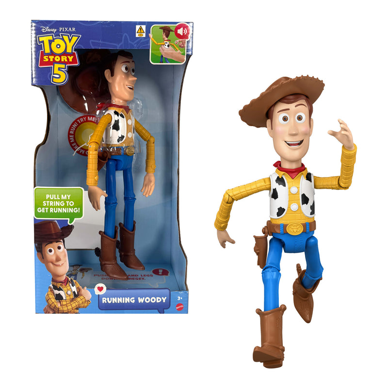 Disney and Pixar Toy Story 5 Running Woody 12" Action Figure