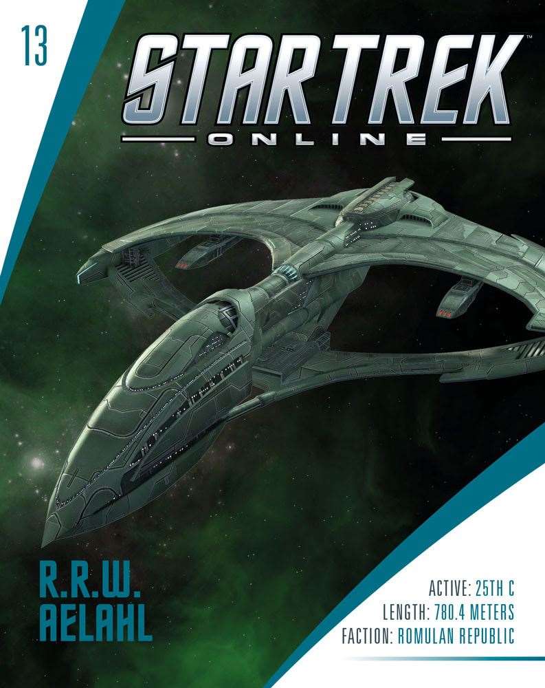R.R.W. Aelahl Light Warbird Battlecruiser Diecast Model Ship STO (Star Trek / Eaglemoss), alternate view