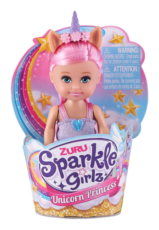 Sparkle Girlz 4.7" Unicorn Princess Cupcake Assortment - Image