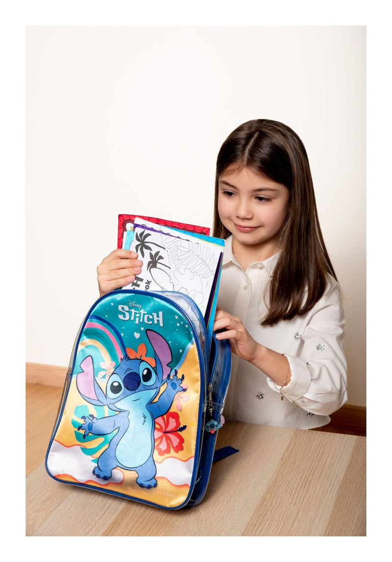 Stitch Colouring & Drawing School Backpack - Image