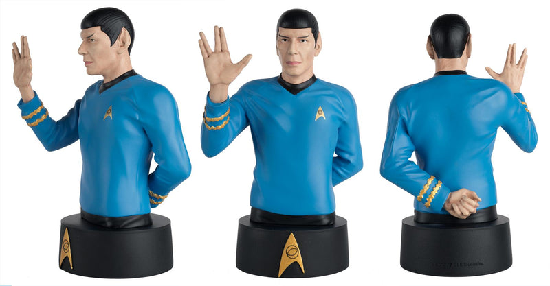 Commander Spock Model Die Cast Bust STBUK002 (Eaglemoss Star Trek The Official Busts Collection), rear view