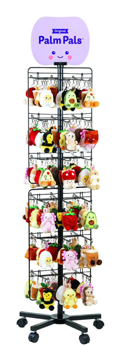 Dual Spinner Floor Keyring Display Stand - Image