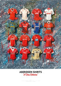 Aberdeen FC Shirts - A2 Signed Limited Edition Prints collectible from Terry Kneeshaw Art