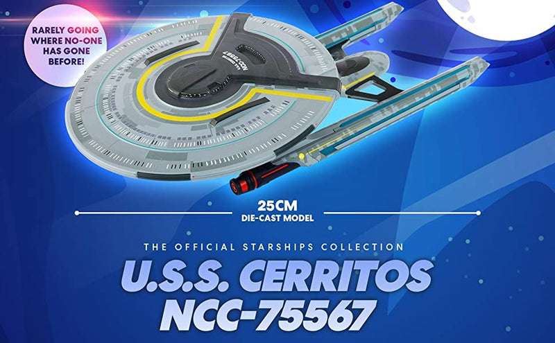 U.S.S. Cerritos NCC-75567 XL EDITION Ship Model Die Cast Starship Special Issue Lower Decks (Eaglemoss / Star Trek, rear view