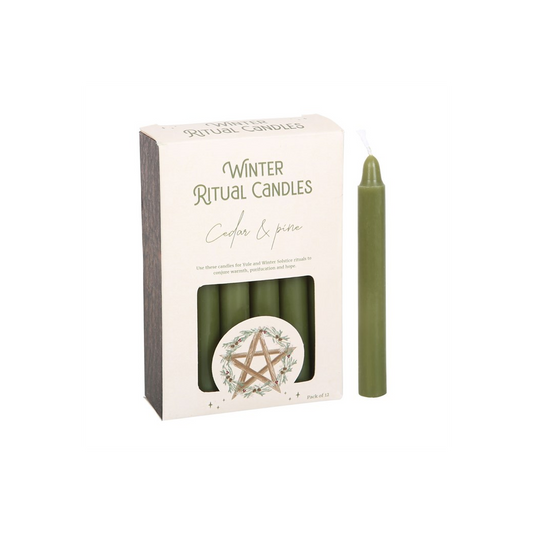 Cedar & Pine Winter Ritual Spell Candles, alternate view